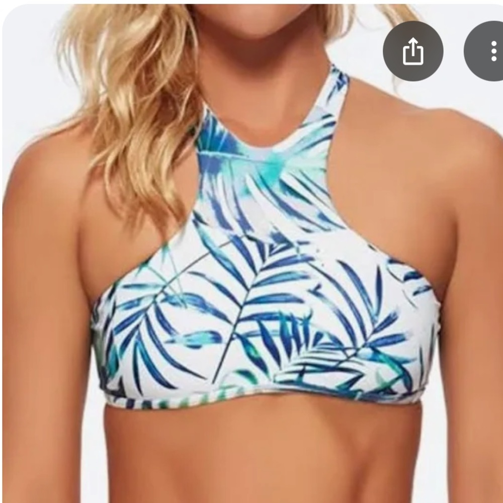 LSpace Tropical Leaf Print Bikini Top - Size XS